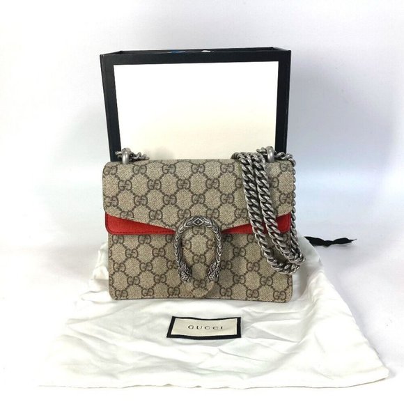 Auth GUCCI 421970 GG Dionysus Double Chain Crossbody Shoulder Bag - Picture 1 of 14